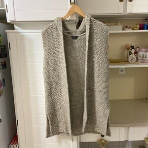 Grey Oversized Knit Sweater Vest by Zara